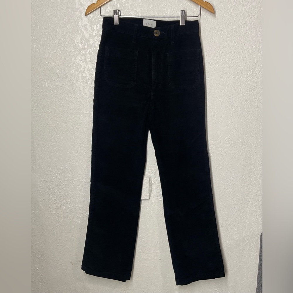 Doen Corduroy Black pants 
Size 25